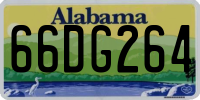 AL license plate 66DG264