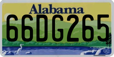 AL license plate 66DG265