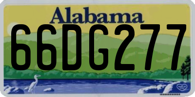 AL license plate 66DG277