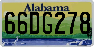 AL license plate 66DG278
