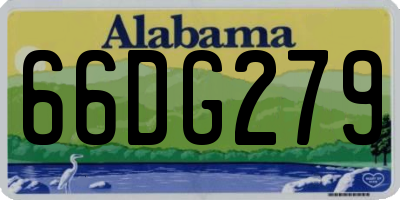 AL license plate 66DG279