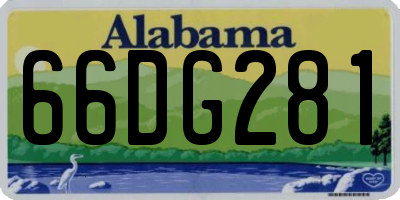 AL license plate 66DG281