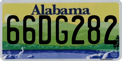 AL license plate 66DG282