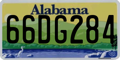 AL license plate 66DG284