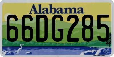 AL license plate 66DG285
