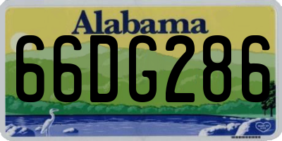 AL license plate 66DG286