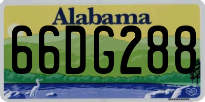 AL license plate 66DG288
