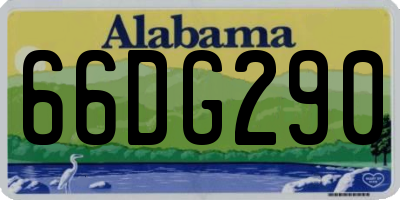 AL license plate 66DG290