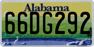 AL license plate 66DG292