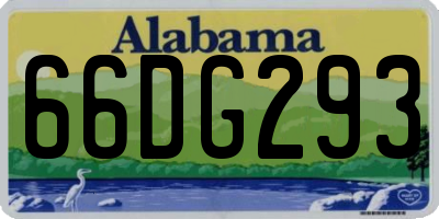 AL license plate 66DG293