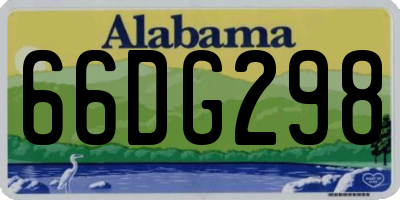 AL license plate 66DG298