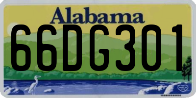 AL license plate 66DG301