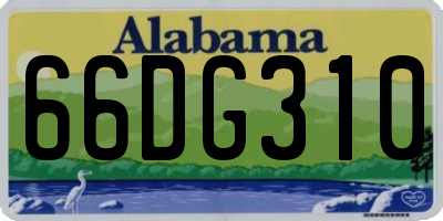 AL license plate 66DG310