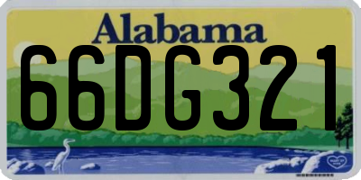 AL license plate 66DG321