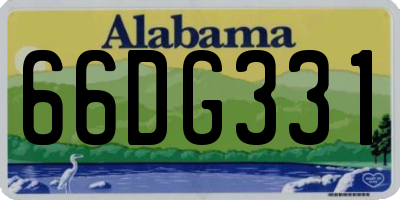 AL license plate 66DG331