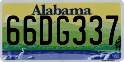 AL license plate 66DG337