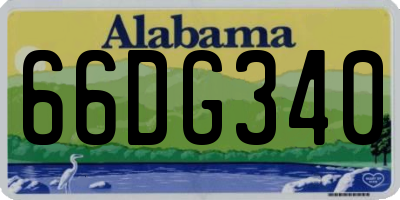 AL license plate 66DG340