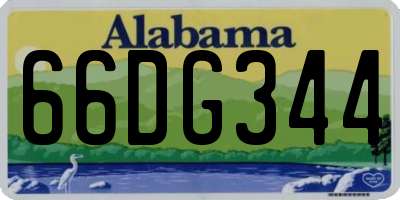 AL license plate 66DG344