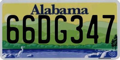 AL license plate 66DG347