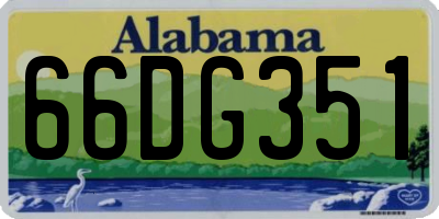 AL license plate 66DG351