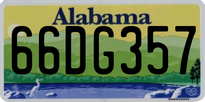 AL license plate 66DG357