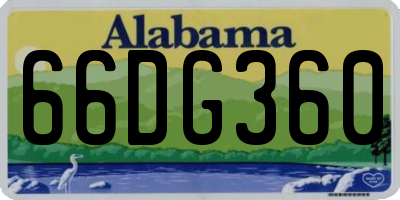 AL license plate 66DG360