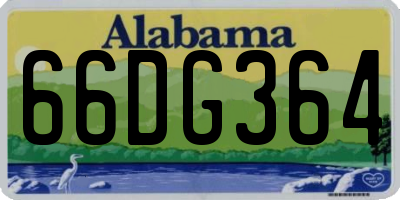 AL license plate 66DG364