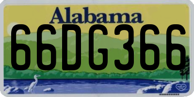 AL license plate 66DG366