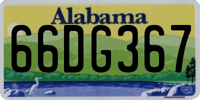 AL license plate 66DG367