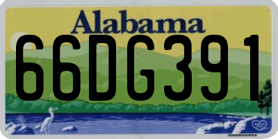 AL license plate 66DG391