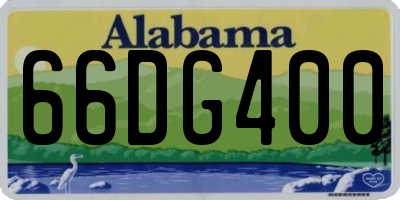 AL license plate 66DG400