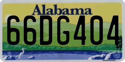 AL license plate 66DG404