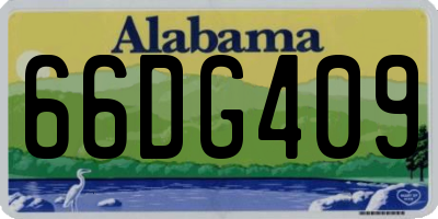 AL license plate 66DG409