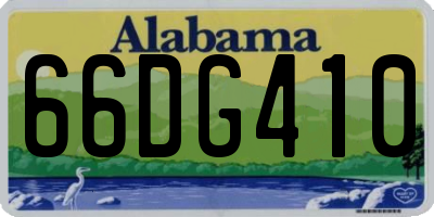 AL license plate 66DG410