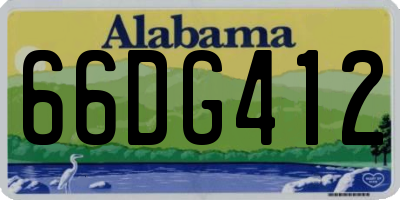 AL license plate 66DG412