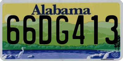 AL license plate 66DG413