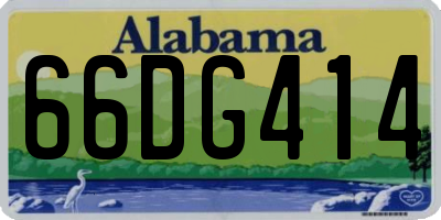 AL license plate 66DG414