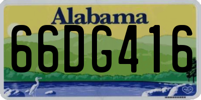 AL license plate 66DG416