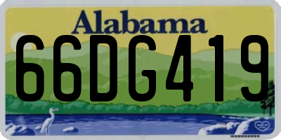 AL license plate 66DG419