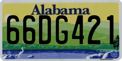 AL license plate 66DG421