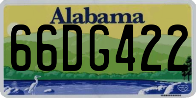 AL license plate 66DG422