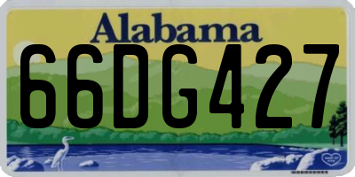 AL license plate 66DG427