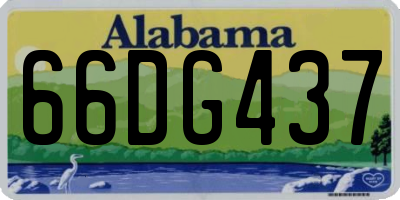 AL license plate 66DG437
