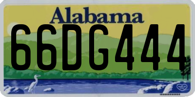 AL license plate 66DG444