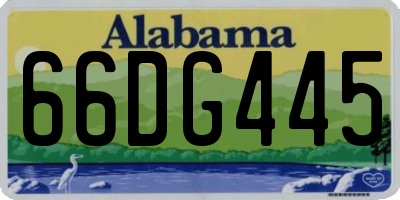 AL license plate 66DG445