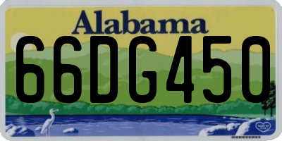 AL license plate 66DG450