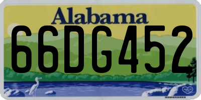 AL license plate 66DG452