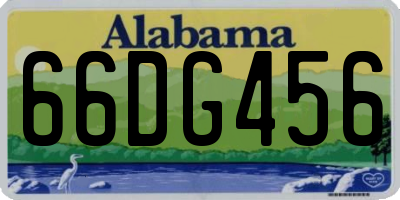 AL license plate 66DG456