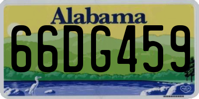 AL license plate 66DG459