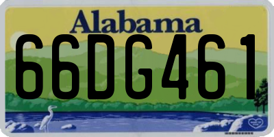 AL license plate 66DG461